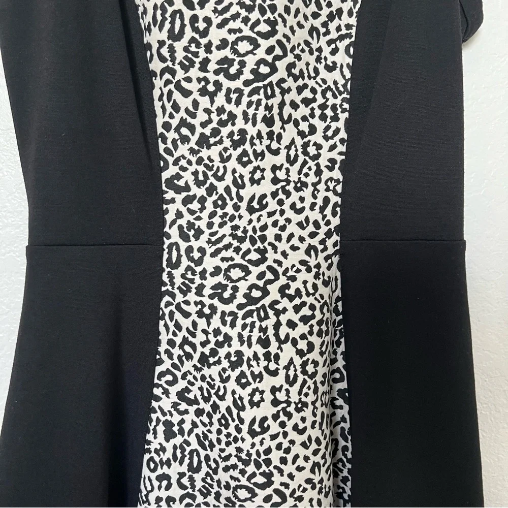 2/$30 Robbi and Nikki Casual A line dress- black and white color block print
